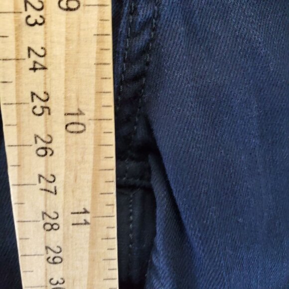 Alfani Pants Mens 40x30 Navy Blue Straight Fit Stretch Coated Denim - Picture 6 of 12